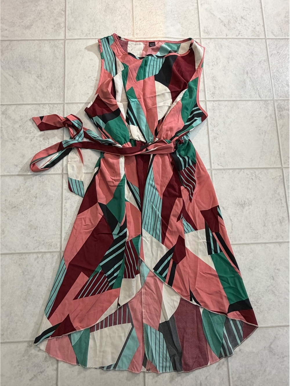 Dreoimp abstract sleeveless dress